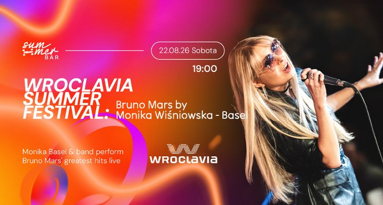 Plakat Bruno Mars by Monika Wiśniowska - Basel - Wroclavia Summer Festival