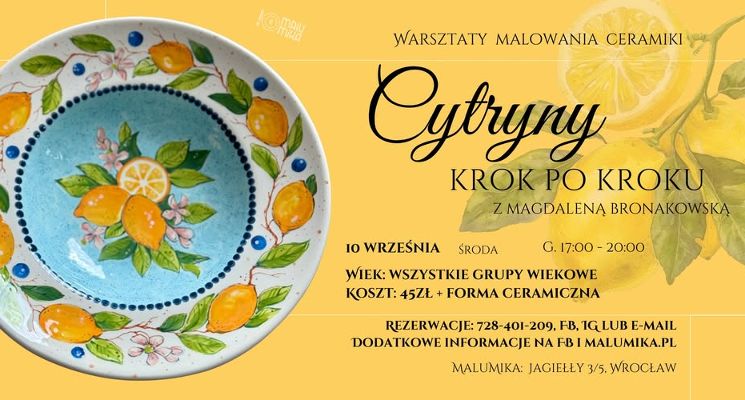 Plakat Cytryny – malowanie krok po kroku