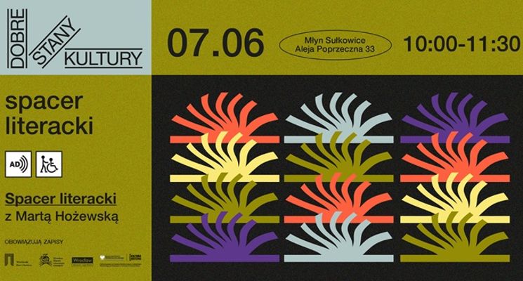 Plakat Spacer literacki z Martą Hożewską