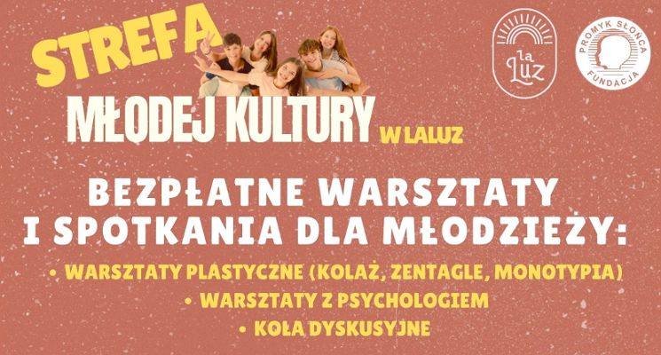 Plakat Październikowe bezpłatne warsztaty dla młodzieży w LaLuz