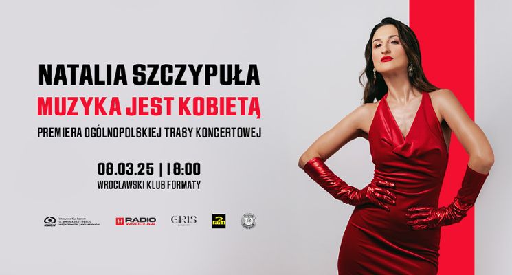 Plakat Koncert Natalii Szczypuły „Muzyka jest kobietą” | Dzień Kobiet w Formatach