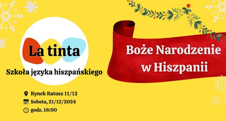 Plakat Boże Narodzenie w Hiszpanii | Świąteczne warsztaty z języka hiszpańskiego