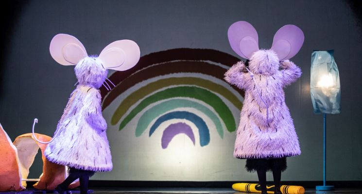 Plakat Lot przez tęczę | Spektakl dla dzieci