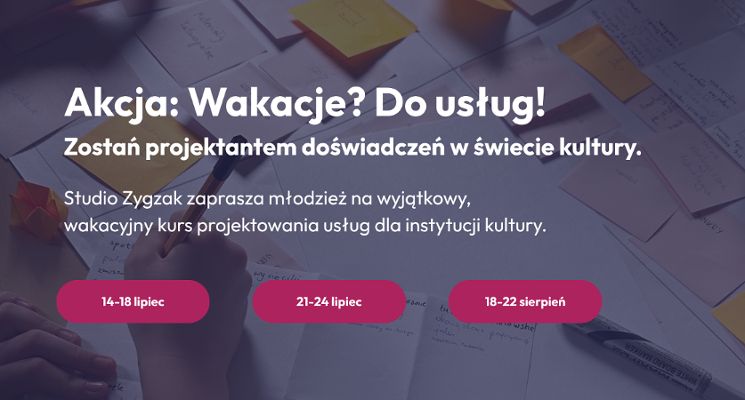 Plakat Wakacyjne warsztaty Design Thinking dla młodzieży