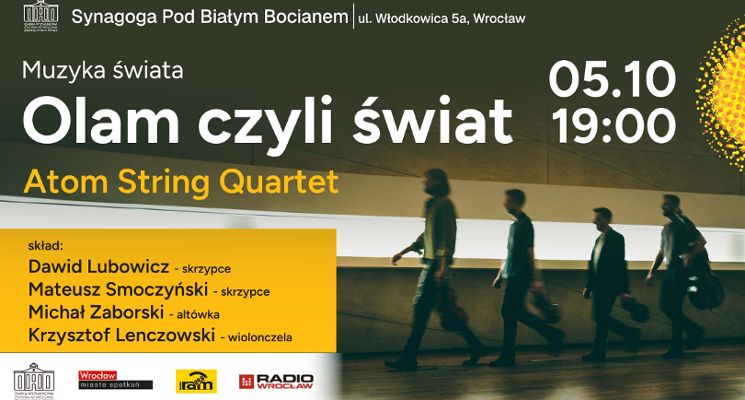 Plakat Atom String Quartet – „Olam, czyli świat”