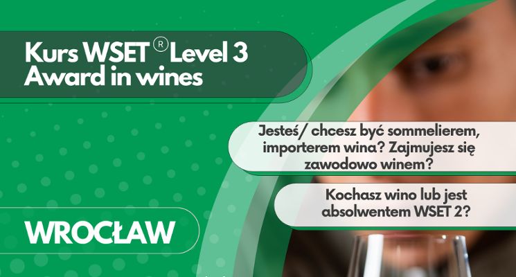 Plakat Kurs WSET poziom 3
