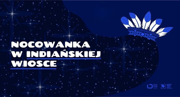 Plakat Nocowanka dla Dzieci w Indiańskiej Wiosce