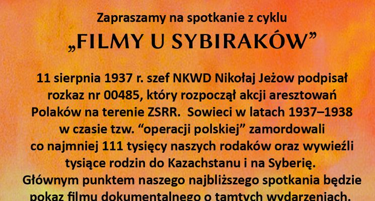 Plakat „FILMY U SYBIRAKÓW”