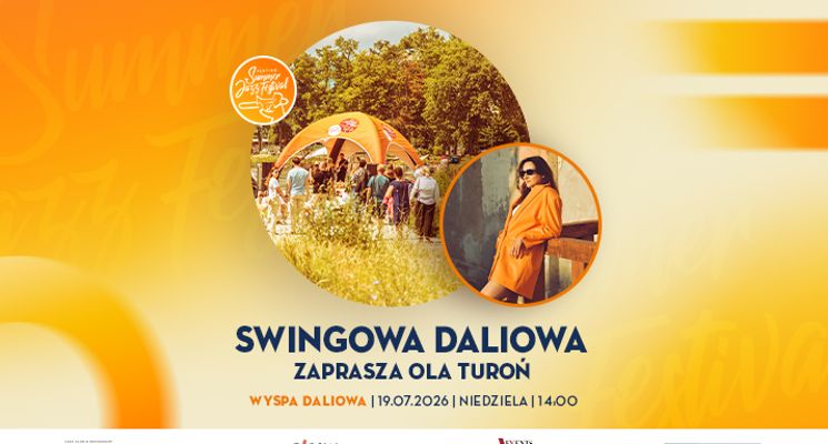 Plakat VSJF: Swingowa Daliowa Zaprasza Ola Turoń