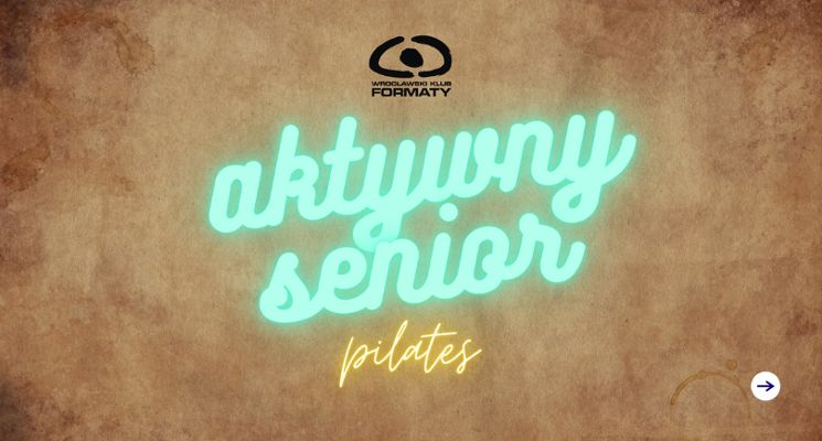Plakat Aktywny senior online – pilates