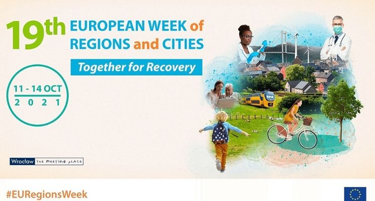 Plakat #EURegionsWeek Europejski Tydzień Regionów i Miast