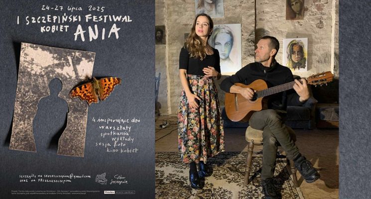 Plakat Koncert na 1. Szczepińskim Festiwalu Kobiet – duet Gloria Janeczek & Aleksander Olszewski