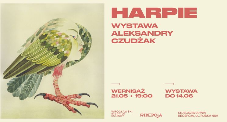 Plakat Harpie - wystawa Aleksandry Czudżak