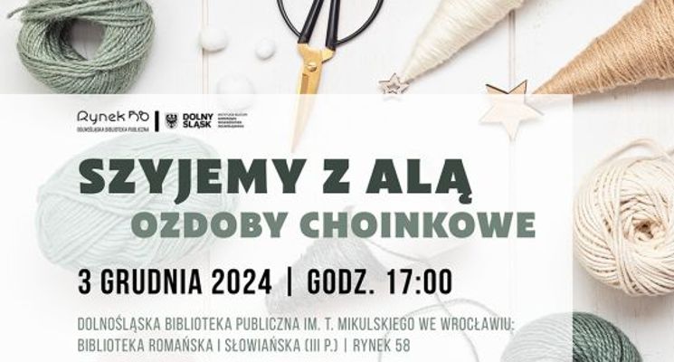 Plakat Szyjemy z Alą ozdoby choinkowe