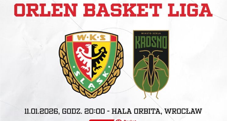 Plakat WKS Śląsk Wrocław vs Miasto Szkła Krosno