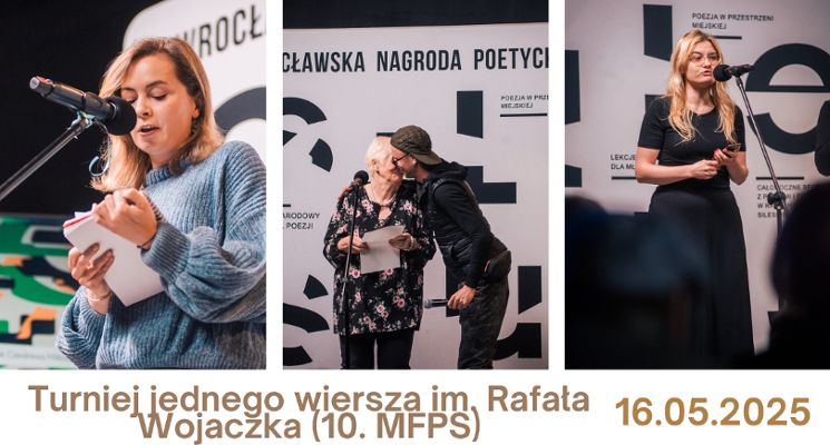 Plakat Turniej jednego wiersza im. Rafała Wojaczka [10. MFP Silesius]