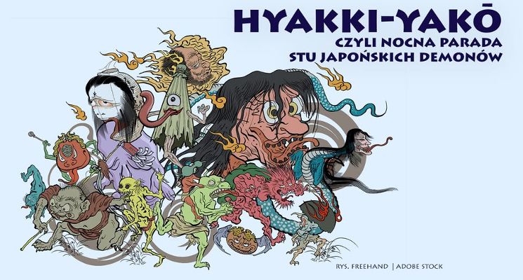 Plakat Hyakki-yakō, czyli nocna parada stu japońskich demonów