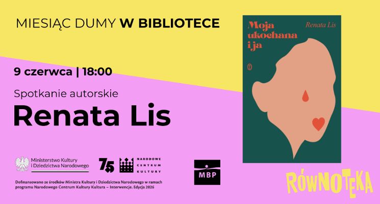 Plakat Spotkanie autorskie z Renatą Lis