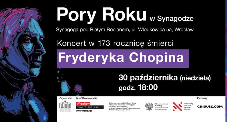 Plakat Koncert w 173. rocznicę śmierci Fryderyka Chopina