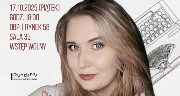 Plakat Spotkanie autorskie z Justyną Jelińską