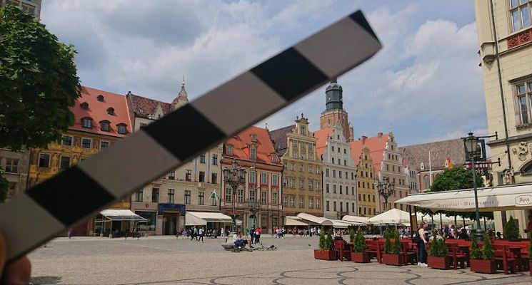 Plakat Wycieczki filmowe po Wrocławiu  „Kamera. Akcja. Przygoda. Wrocław!”
