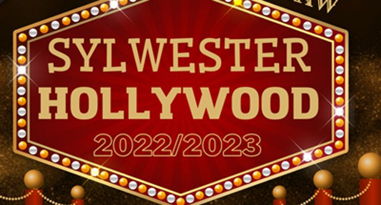 Plakat Sylwester w stylu Hollywood w Restauracji & Browarze Złoty Pies 2022/2023