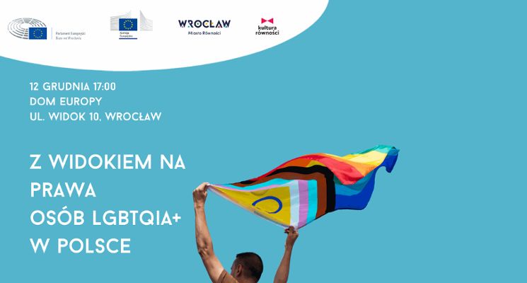 Plakat Debata "Z widokiem na prawa osób LGBTQIA+ w Polsce"