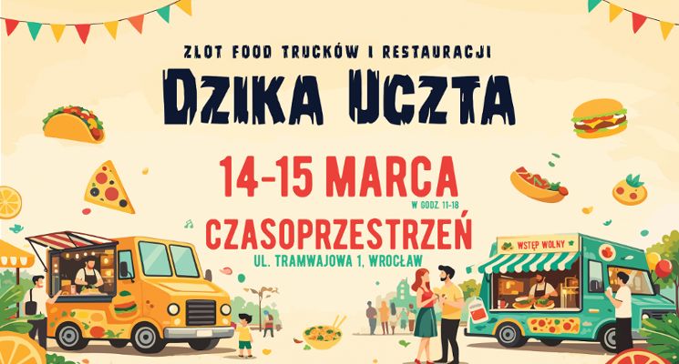 Plakat Dzika Uczta – zlot foodtrucków i restauracji
