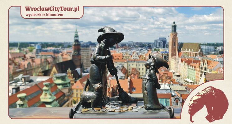 Plakat „Tajemnice, legendy i czarownice“ – niecodzienna wycieczka po Wrocławiu z wejściem na Mostek Pokutnic