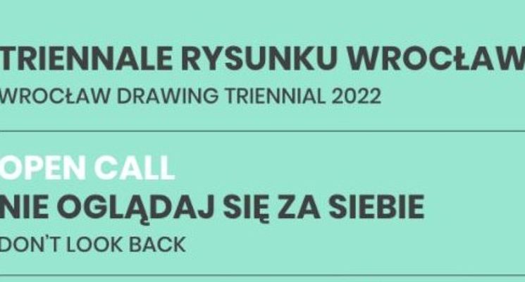 Plakat Triennale Rysunku Wrocław 2022