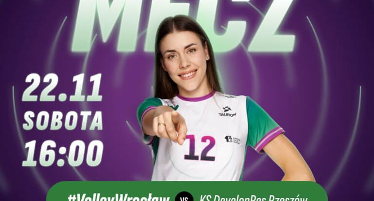 Plakat VolleyWrocław vs KS DevelopRes Rzeszów