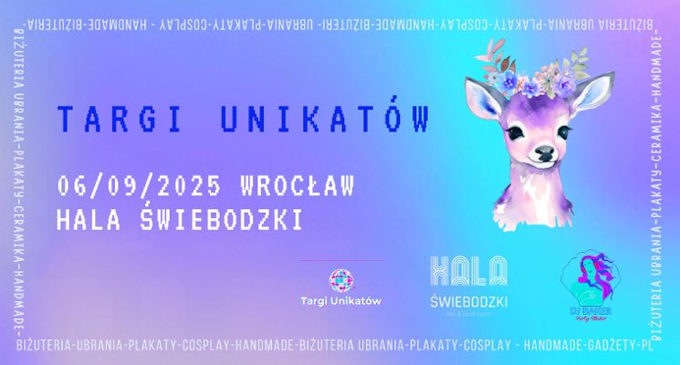 Plakat Targi unikatów w Hali Świebodzki