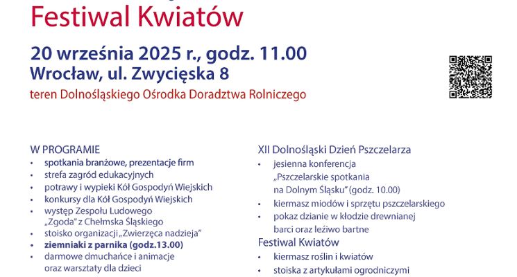 Plakat Dolnośląski Dzień Pszczelarza - Festiwal Kwiatów