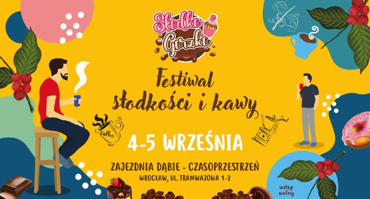 Plakat Słodko Gorzko – festiwal rzemieślniczych słodkości, czekolady i kawy