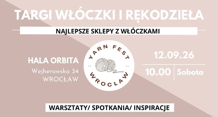 Plakat Yearn Fest Wrocław 2026. Targi włóczki i rękodzieła