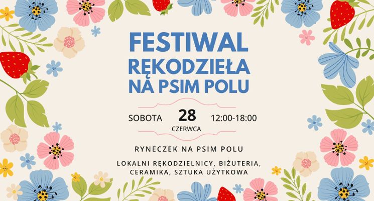 Plakat Festiwal rękodzieła na Psim Polu