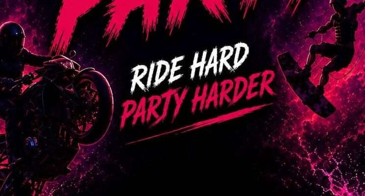 Plakat STUNT PARTY [motocyklowa impreza]