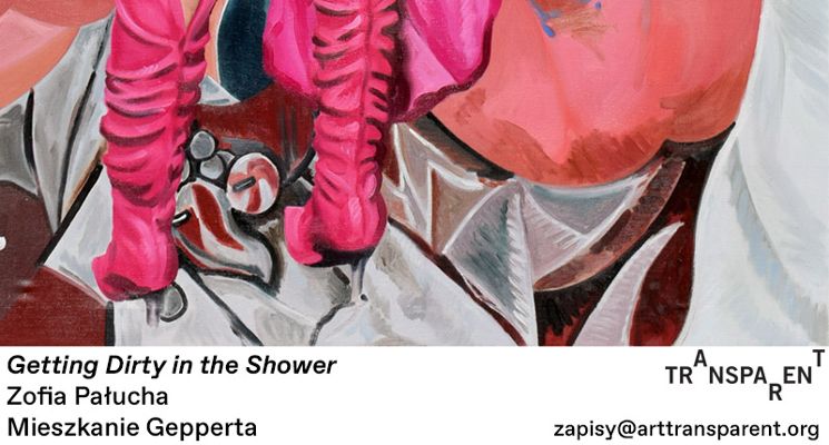 Plakat Zofia Pałucha, „Getting Dirty in the Shower”