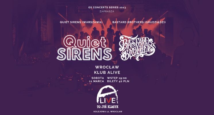 Plakat Quiet Sirens + Bastard Brothers - Wroclaw / koncert w klubie Alive