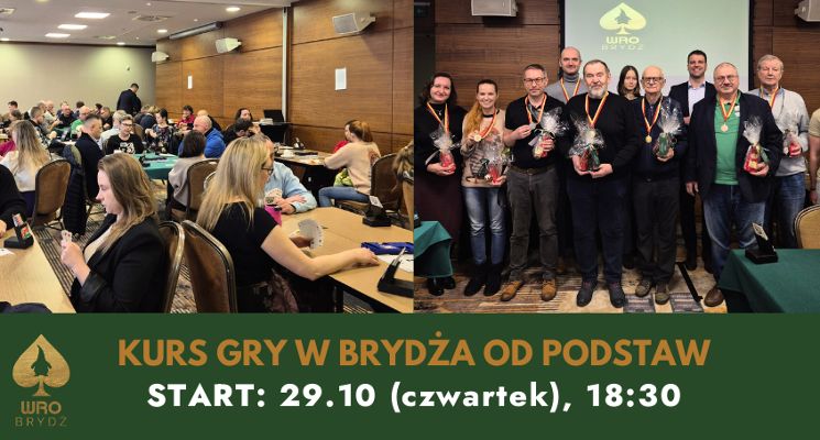 Plakat Kurs brydża od podstaw