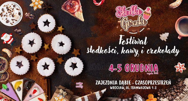 Plakat Słodko Gorzko – festiwal słodkości, kawy i czekolady