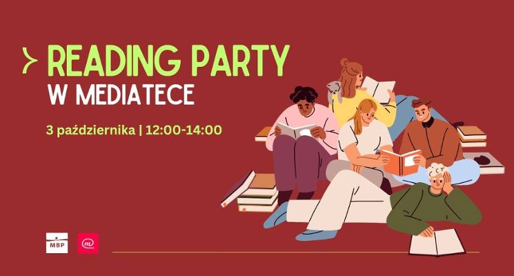 Plakat Reading Party w Mediatece