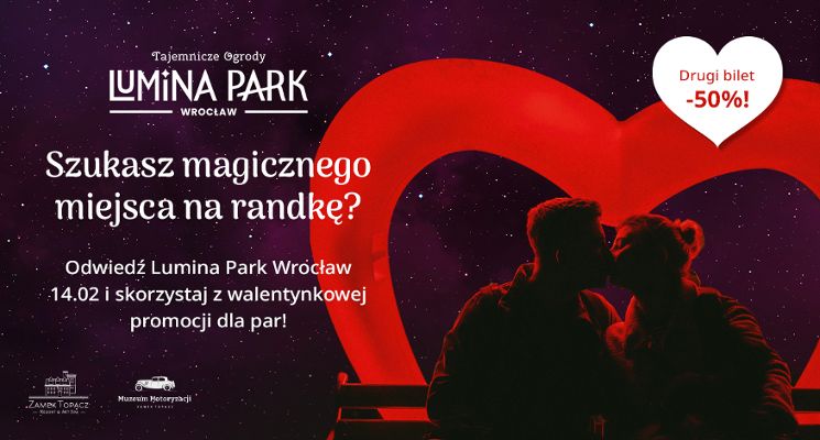 Plakat Wyrusz na Walentynkowy spacer w milionie świateł w Lumina Park