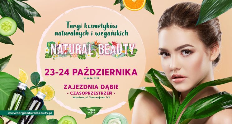 Plakat Natural Beauty – targi kosmetyków naturalnych i wegańskich