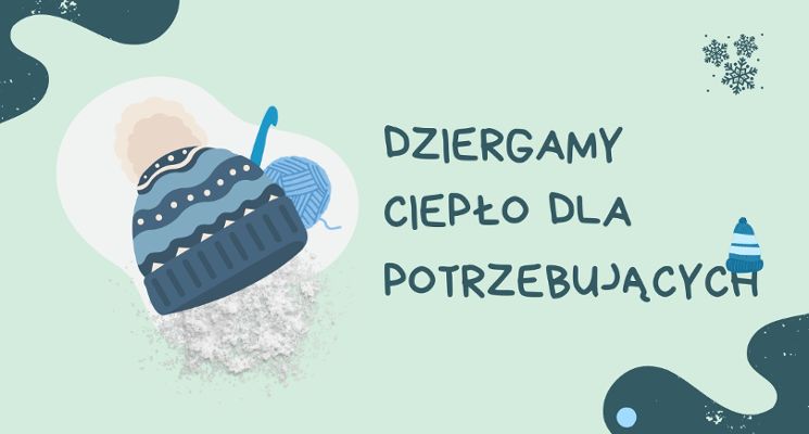 Plakat Dziergamy ciepło dla potrzebujących