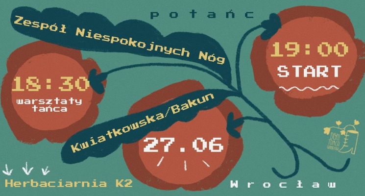 Plakat Potańcówka w Herbaciarni K2