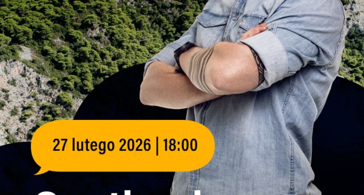 Plakat Spotkanie z Przemkiem Kossakowskim