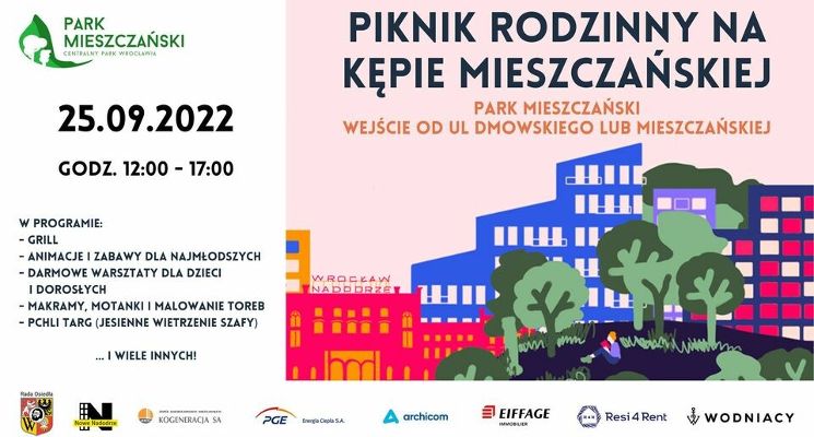 Plakat Piknik na Kępie Mieszczańskiej