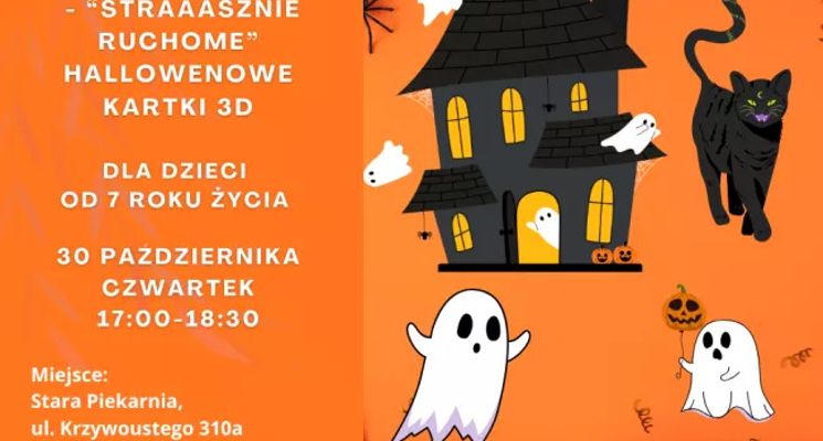 Plakat Strrrasznie kreatywne warsztaty na Halloween!
