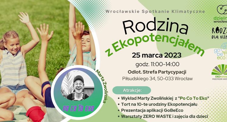 Plakat Rodzina z Ekopotencjałem – Wrocławskie Spotkanie Klimatyczne